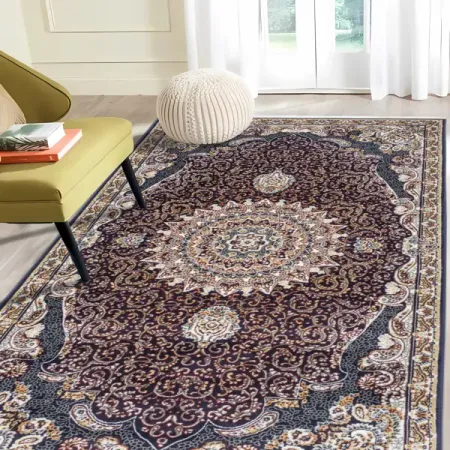 Ковер Анатолия 200x400 см полипропилен 84436_33 цвет синий леопардовый ковёр для дома