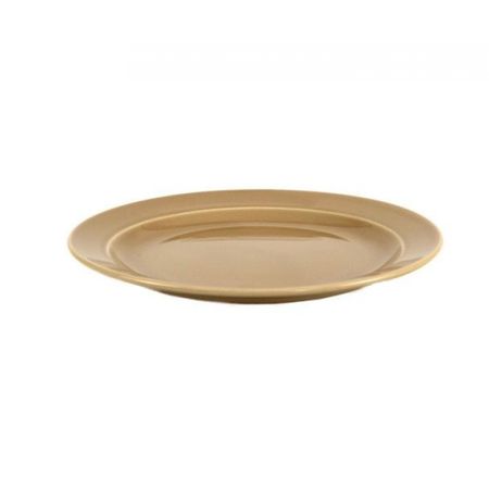 Тарелка мелкая Башкирский Фарфор Принц золотисто-коричневая 20 см