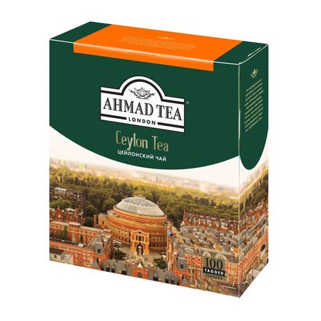 Чай Ahmad Tea Ceylon черный 100 пакетиков чайное ассорти ahmad tea wishes 4 вкуса 20 пакетиков 1 шт в ассортименте