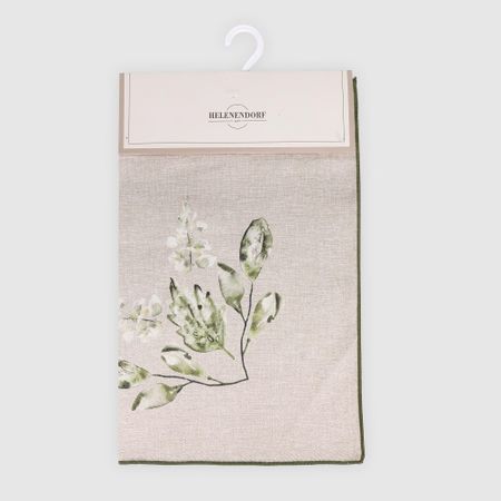 Салфетка Helenendorf green flowers полулен 35х45 см