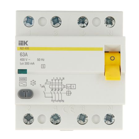 УЗО IEK ВД1-63S 63А 3P+N тип AC 300 мА 6 кА селективное (MDV12-4-063-300) плата модуля питания переключатель ac dc плата питания ac100 240v dc 5v12 в 15 в 24 в 36 в 48 в 1a 2a 3a 4a 5a 6a7a8a 9a