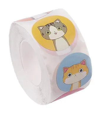 Наклейки стикеры в рулоне 