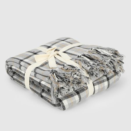 Плед Homelines textiles checked gray 180х200 см