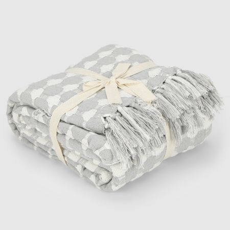 Плед Homelines textiles circles светло-серый 180х200 см