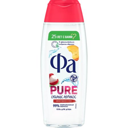 Гель для душа Фа Pure organic персик 250 мл