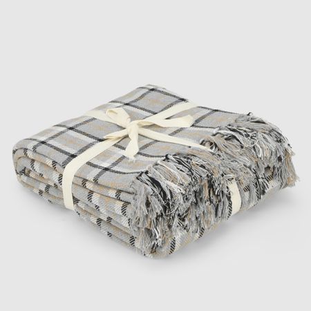 Плед Homelines textiles checked gray 220х240 см