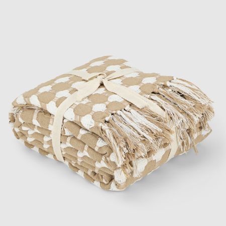 Плед Homelines textiles circles бежевый 180х200 см