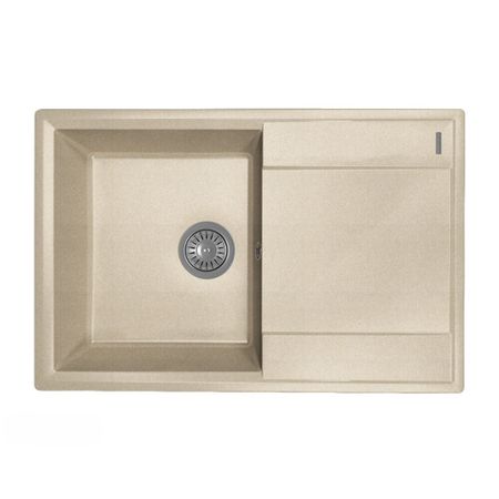 Мойка для кухни Florentina Консул 760 76х50х18 см врезная с крылом кварц песочная