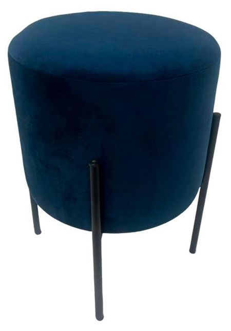 Пуф на ножках темно-синий, 31x31x40 см