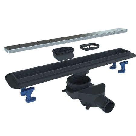 Лоток душевой BelBagno Luce с комбинированным затвором 600х130 мм d50 мм решетка из нержавеющей стали (BB-LD-LUCE-60-CR)