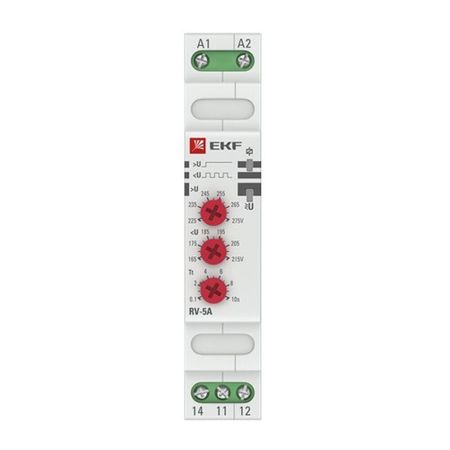 Реле напряжения EKF PROxima 230 В 5 А тип AC с дисплеем (rv-5a)