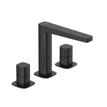 Смеситель для раковины встраиваемый WasserKraft Nuthe черный двухвентильный (9135)