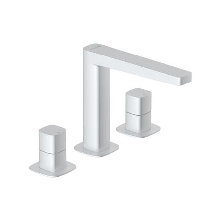 Смеситель для раковины встраиваемый WasserKraft Saale белый двухвентильный (9535)