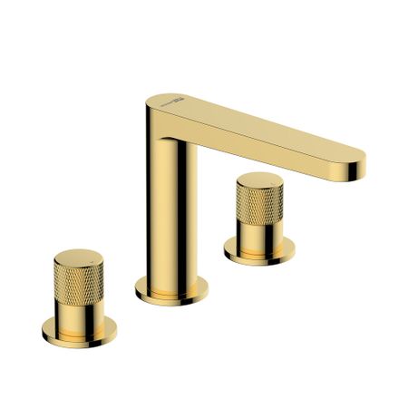 Смеситель для раковины встраиваемый WasserKraft Ems золото двухвентильный (7635)