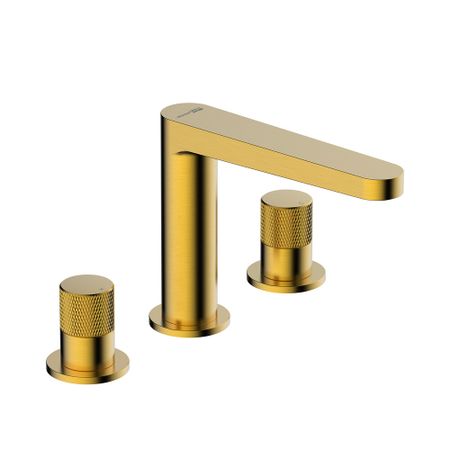 Смеситель для раковины встраиваемый WasserKraft Schunter золото двухвентильный (8235)