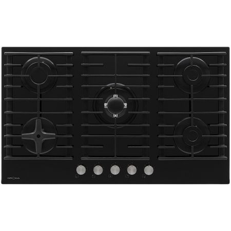 Варочная панель газовая Krona Hagel 90 BL W FC 5 конфорок черная
