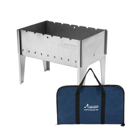 Мангал разборный Тонар с сумкой, сталь 2 мм, 49х31х37 см