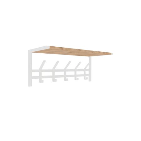 Вешалка с полкой ЗМИ Торонто 21Д белая