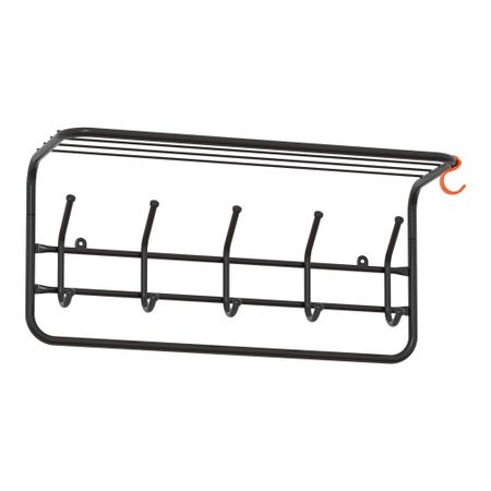 Вешалка с полкой ЗМИ 60 черная 60х22х26,6 см