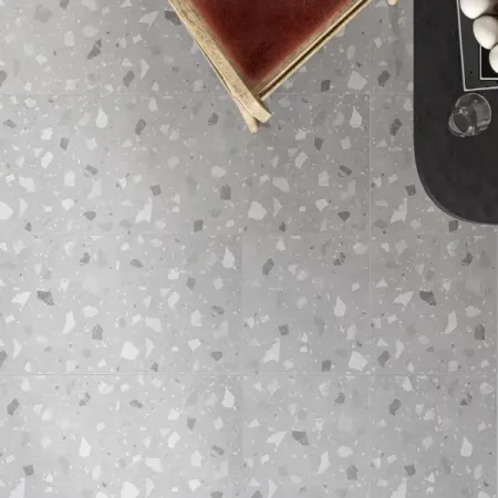 Глазурованный керамогранит Шахтинская плитка Нео Терраццо 40x40 см 1.76 м² матовый цвет серый