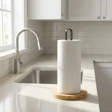 Держатель бумажного полотенца Mallony Bamboo настольный цвет коричнево-черный китайские чайные полотенца