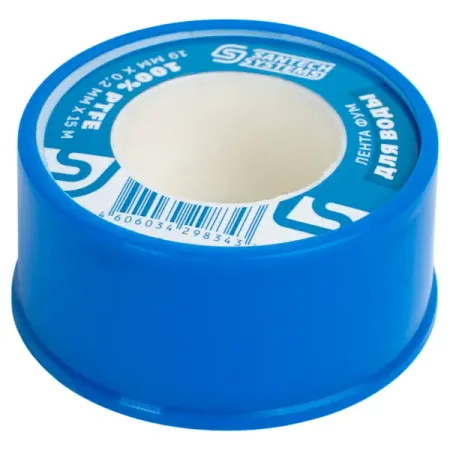 Лента-фум для воды 19x0.2 мм 15 м PTFE