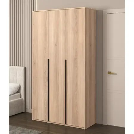 Шкаф распашной Бергамо с 3 дверями 120x220x46.6 см ЛДСП цвет дуб комано