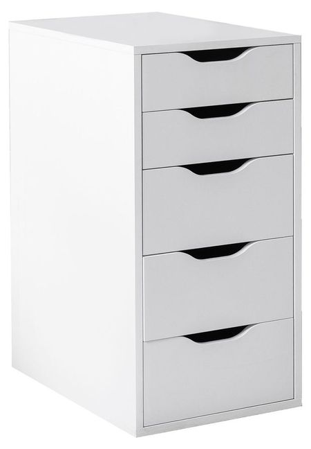 Комод Ингар с пятью ящиками белый, 36х53х71 см