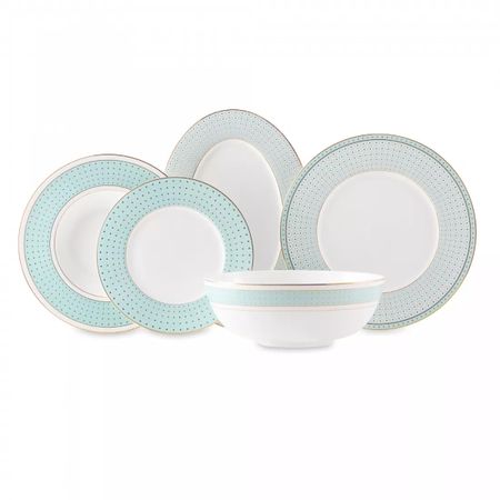 Сервиз столовый Decor de table Бирюза на 6 персон 20 предметов, фарфор костяной