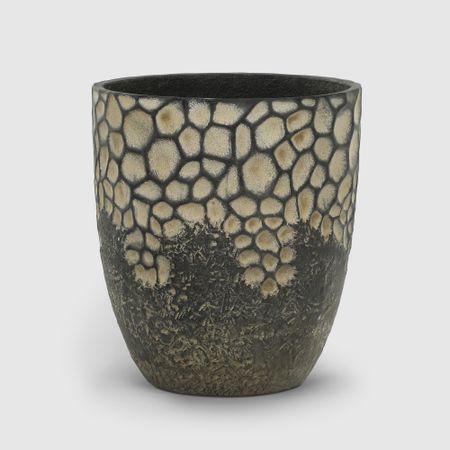 Кашпо Ownland Лава черно-бежевое 44х44х50 см