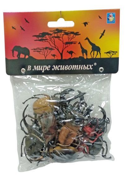 Набор 1TOY В мире животных - жуки 7 см, 8 шт