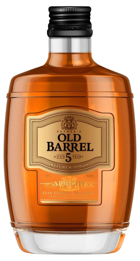 Аперитив на основе коньяка Father's Old Barrel Apricot 5 лет Россия, 0,25 л
