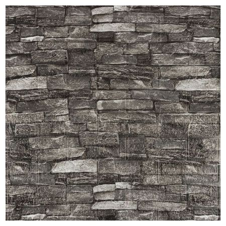 Панель самоклеящаяся Рыжий Кот Кирпич серый 70х77 см, 1 шт