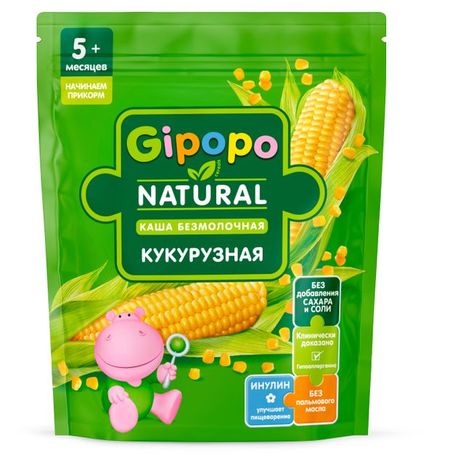 Каша сухая безмолочная детская Gipopo Кукурузная с 5 мес., 180 г
