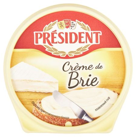 Сыр плавленый President Creme de Brie с белой плесенью 50% БЗМЖ, 125 г