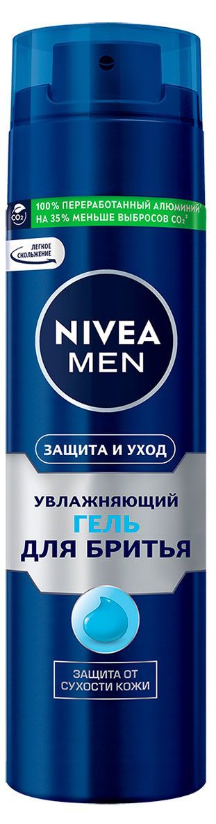 Гель для бритья NIVEA MEN Защита и уход против сухости кожи увлажняющий, 200 мл