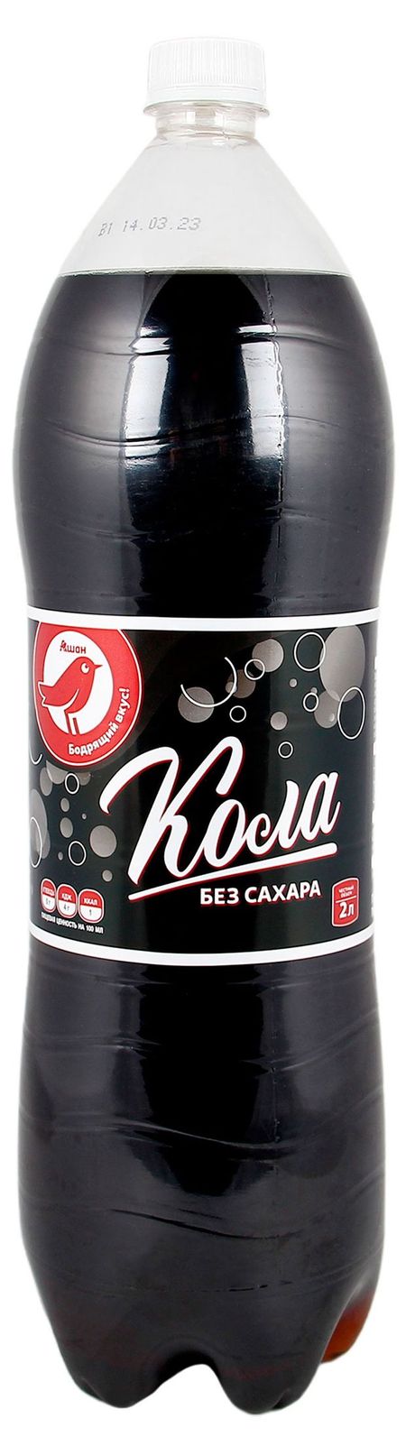 Кола АШАН Красная птица без сахара, 2 л