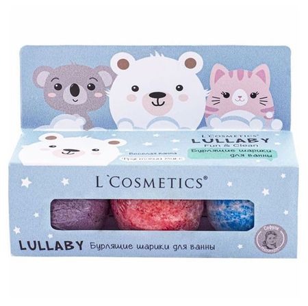 Набор бурлящих шариков L'Cosmetics Lullaby голубой, 3 х 55 г алина кускова ты моя причина улыбаться