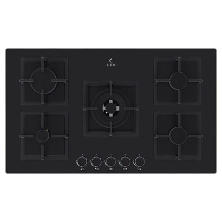 Варочная панель газовая Lex GVG 955 5 конфорок черная