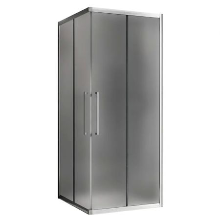 Душевой уголок Abber Schwarzer Diamant хром 90х90х195 см квадрат стекло матовое 6 мм (AG02090MH)