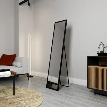 Зеркало напольное и настенное Inspire Альпы прямоугольное 40x160 см цвет черный