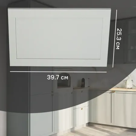 Фасад выдвижного ящика Кинель 39.7x25.3 см KONSENSA массив дерева цвет серо-зеленый