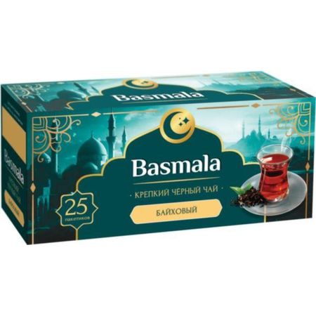 Чай чёрный Basmala байховый пакетированный 25 пакетиков