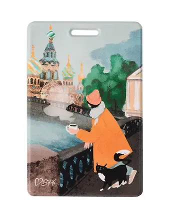 Чехол для карточек вертикальный СПб Ноксо Наедине с Петербургом Возле Спаса (ДК2025-501)