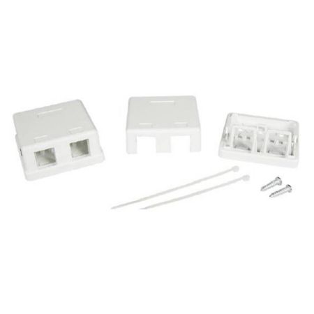 Коробка розеточная для модулей Keystone DKC RJ45 2 гнезда (RNW2WH)