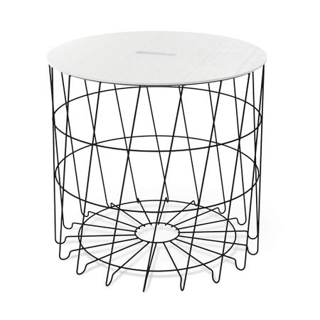 Журнальный столик круглый сандал/черный муар Sheffilton SHT-CT41