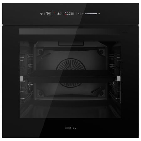Духовой шкаф электрический встраиваемый Krona Infinitum max 60 BL/BL 595 мм черный цифровые бамбуковые часы с голосовым управлением