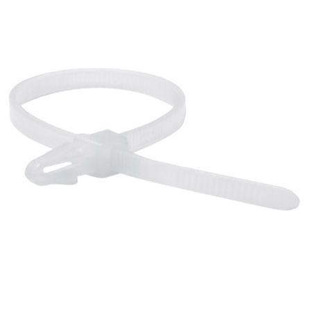 Стяжка кабельная DKC 150х3,6 мм с монтажным основанием под отверстие 4,5 мм полиамидная белая (100 шт.) (252155SR-M)