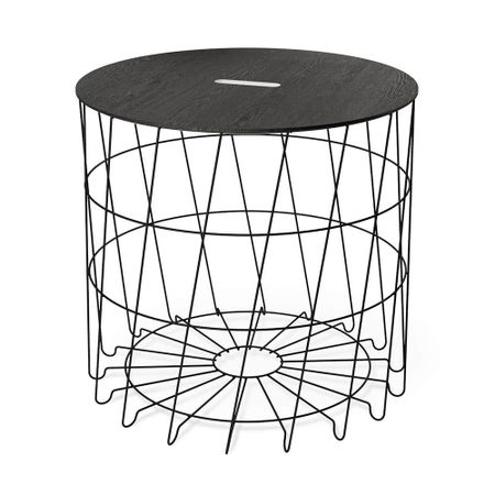 Журнальный столик круглый сонора/черный муар Sheffilton SHT-CT41