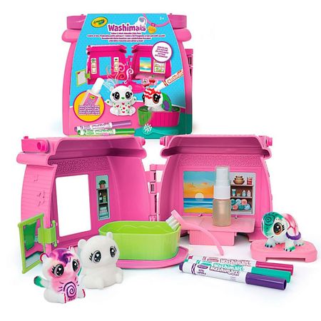 Настольная игра CRAYOLA Игровой набор Washimals Pets Spa с раскрашиваемыми фигурками домашних питомцев